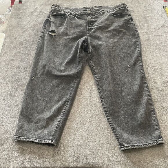 Old Navy Jeans Women's Plus 24 Black O.G. Straight High Rise Secret Slim Pockets - Picture 11 of 14